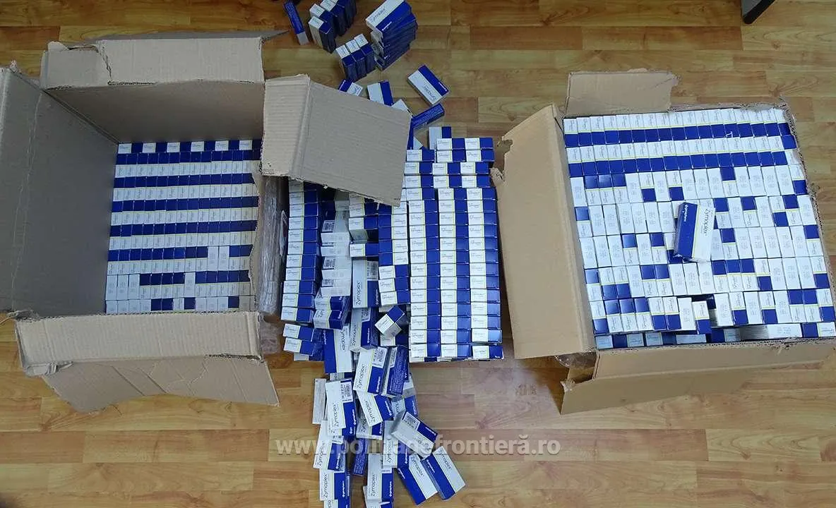 30.000 de comprimate ce conţineau o substanță anabolizantă, descoperite la Punctul de Trecere a Frontierei Giurgiu