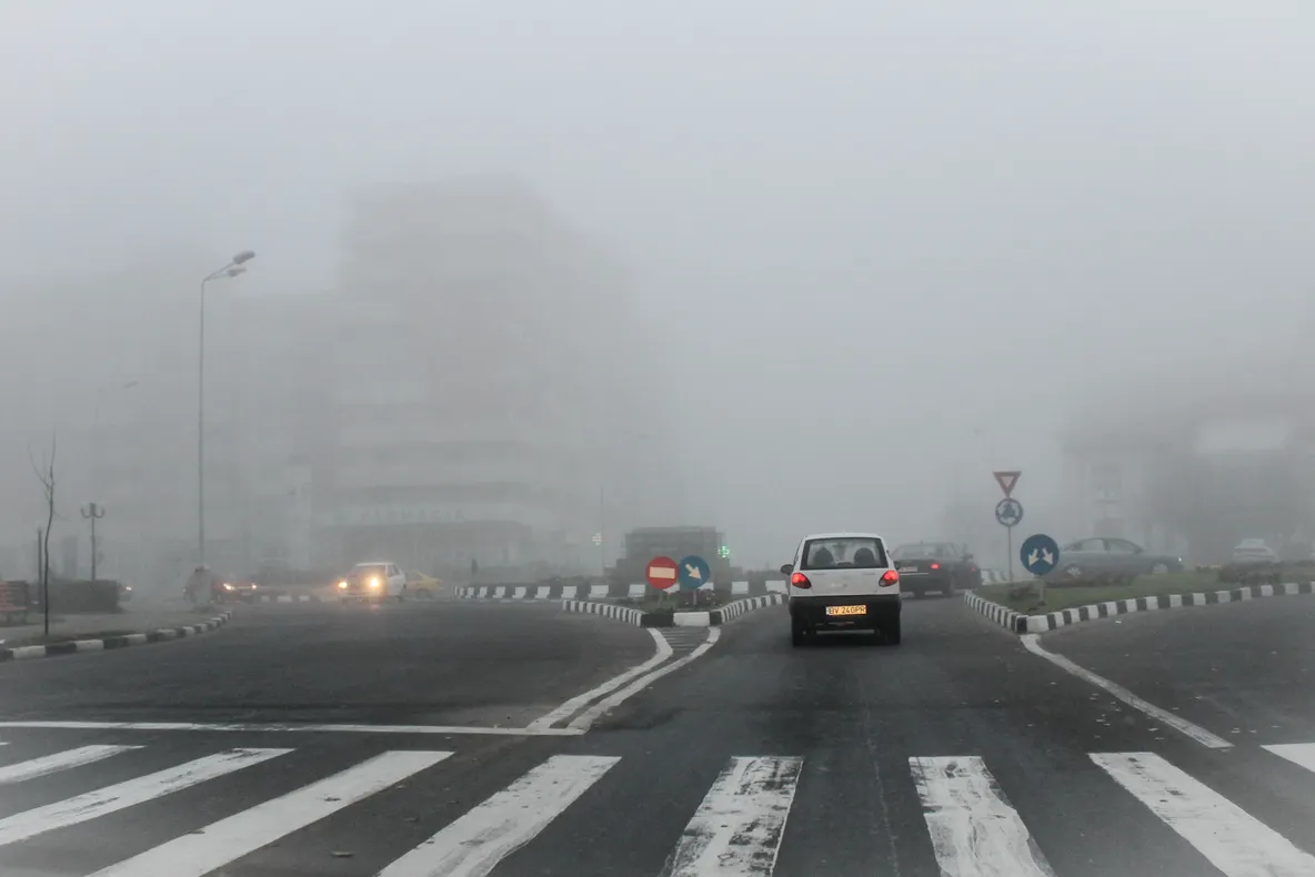 Cod galben de ceață în mai multe localități din județul Giurgiu