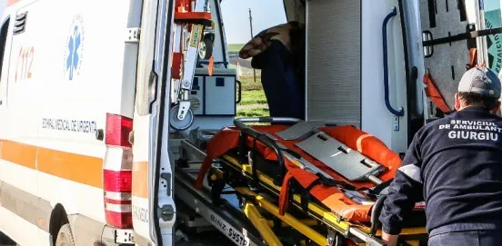 Accident rutier pe DN 5C, la ieșirea din Găujani. Două persoane au fost rănite