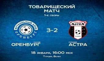 Orenburg, primul eșec pentru Astra Giurgiu, în amicalul din Turcia