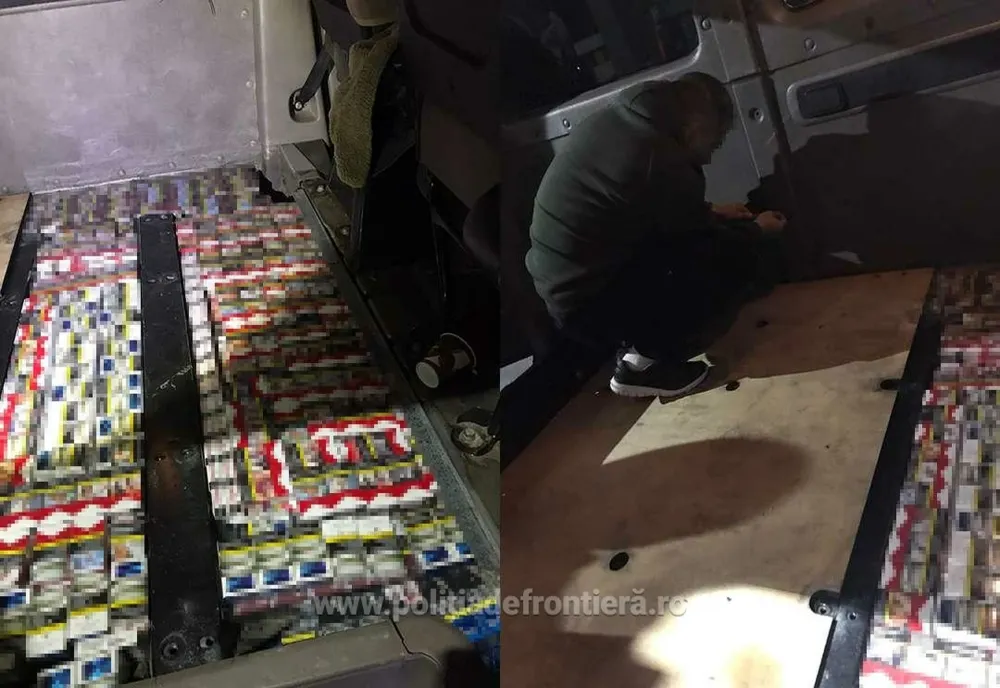 Ce au descoperit polițiștii de frontieră din Giurgiu în podeaua unui microbuz condus de un bulgar