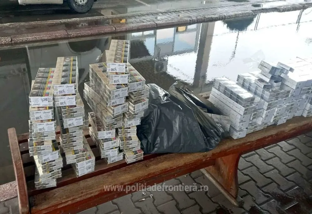1.260 pachete cu țigarete, descoperite de polițiștii de frontieră din cadrul P.T.F. Giurgiu 
