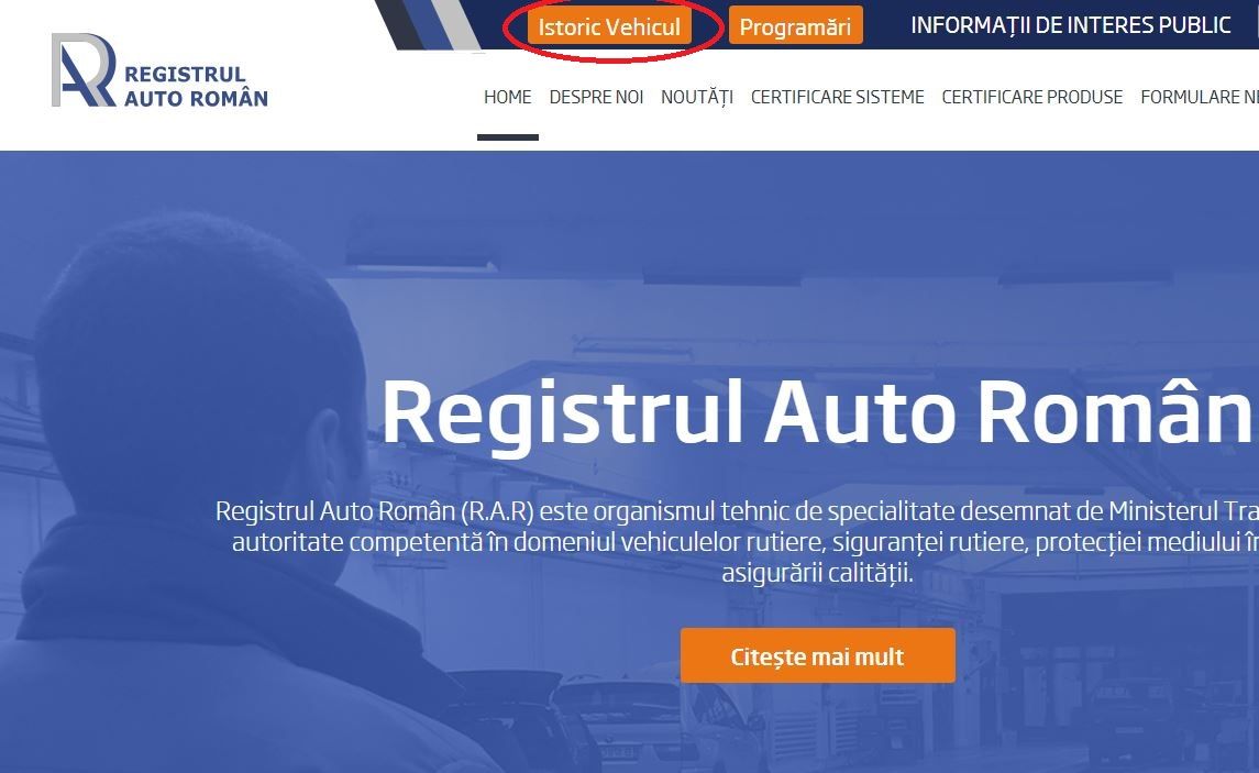 RAR a lansat aplicația „Istoric vehicul”. Aplicația este gratuită