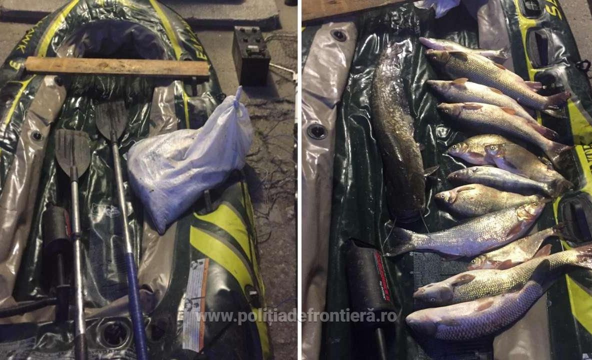 Activităţi de braconaj piscicol, combătute de polițiștii de frontieră