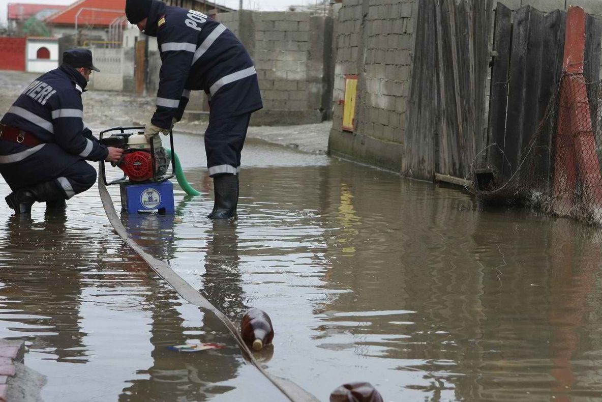 Gospodării  inundate din cauza fenomenelor meteo din județul Giurgiu
