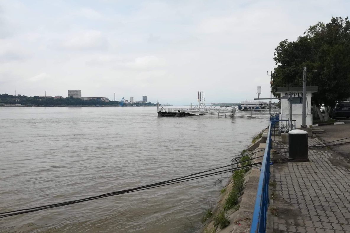 Alarmant. Dunărea a depășit la Giurgiu cota de inundație