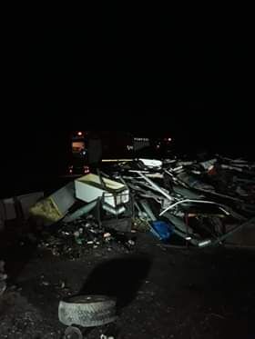 Incendiu la un depozit de deșeuri reciclabile din localitatea Ulmi