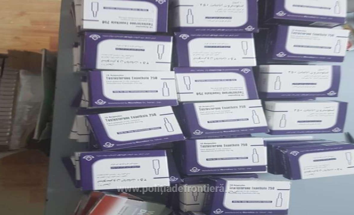 Peste 2.000 de fiole cu substanţe dopante, descoperite într-un automarfar