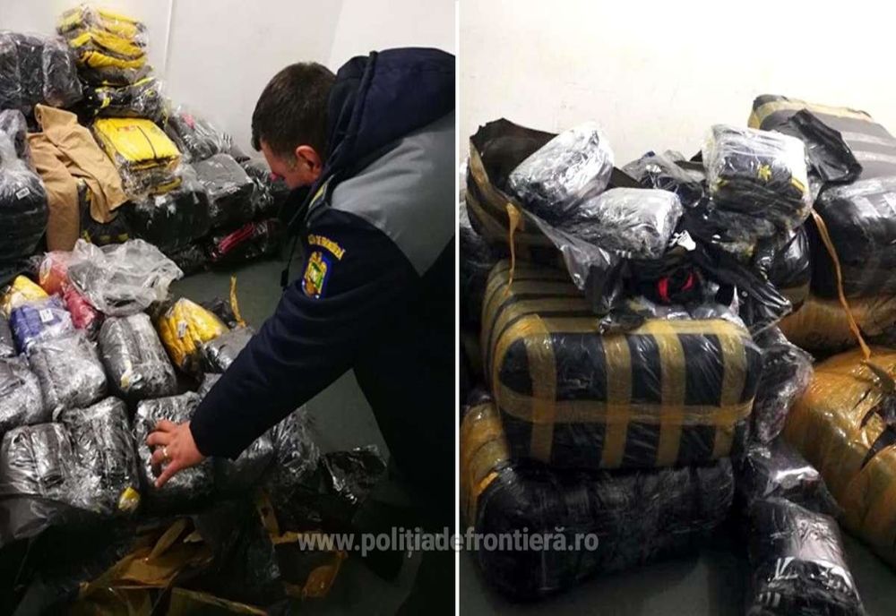 Bunuri în valoare de peste 200.000 lei, susceptibile a fi contrafăcute, confiscate la P.T.F. Giurgiu