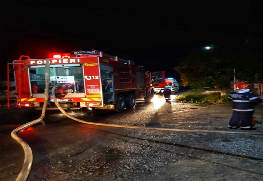 Incendiu izbucnit de la o butelie montată la un boiler instant