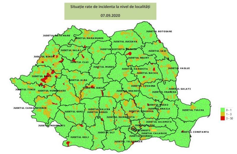 Județul Giurgiu are o zonă roșie de COVID. Cum se vor desfășura cursurile