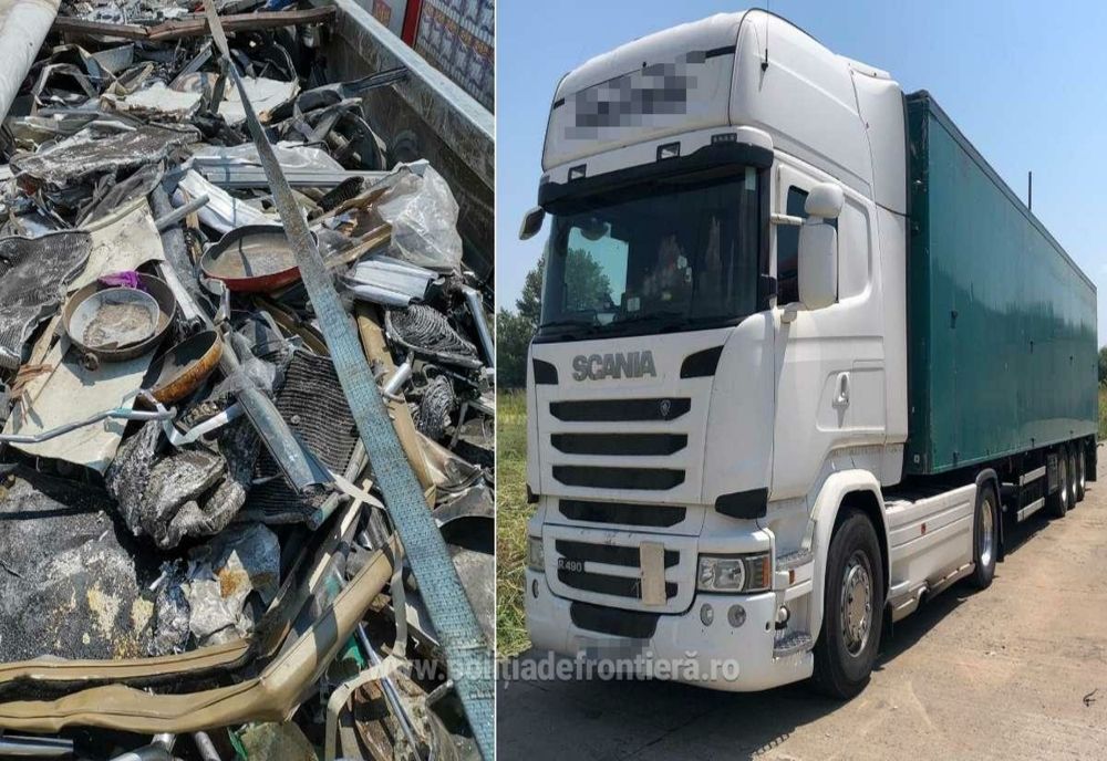 Peste 16 tone de deșeuri din aluminiu din Italia, oprite la PTF Giurgiu