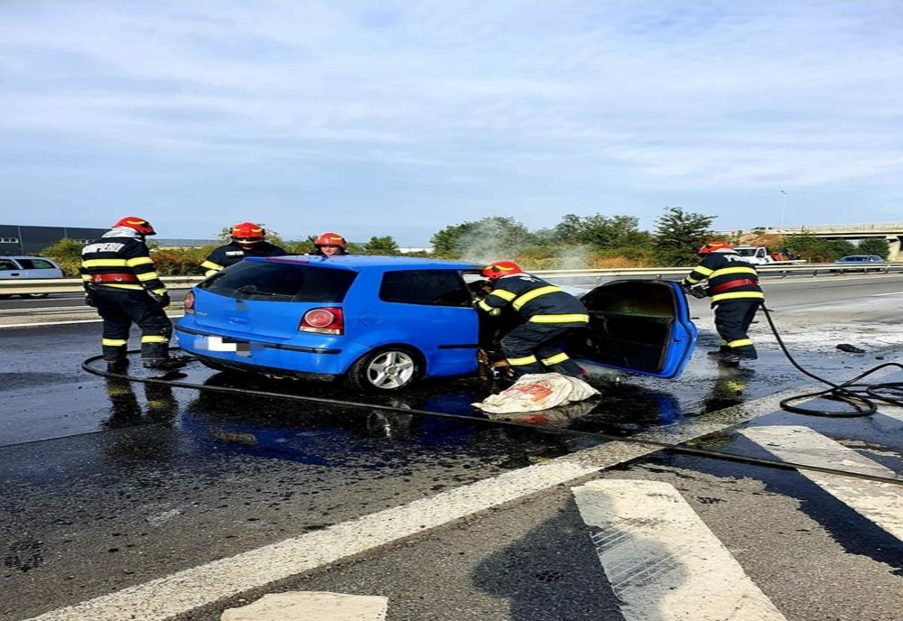 Coliziune între un autocar și un autoturism pe A1, la Bolintin-Deal. O femeie a fost transportată la spital
