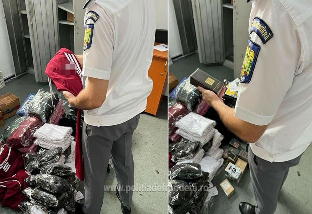 Giurgiu. Aproape 1000 de articole vestimentare şi parfumuri contrafăcute, descoperite în două autocare care veneau din Turcia