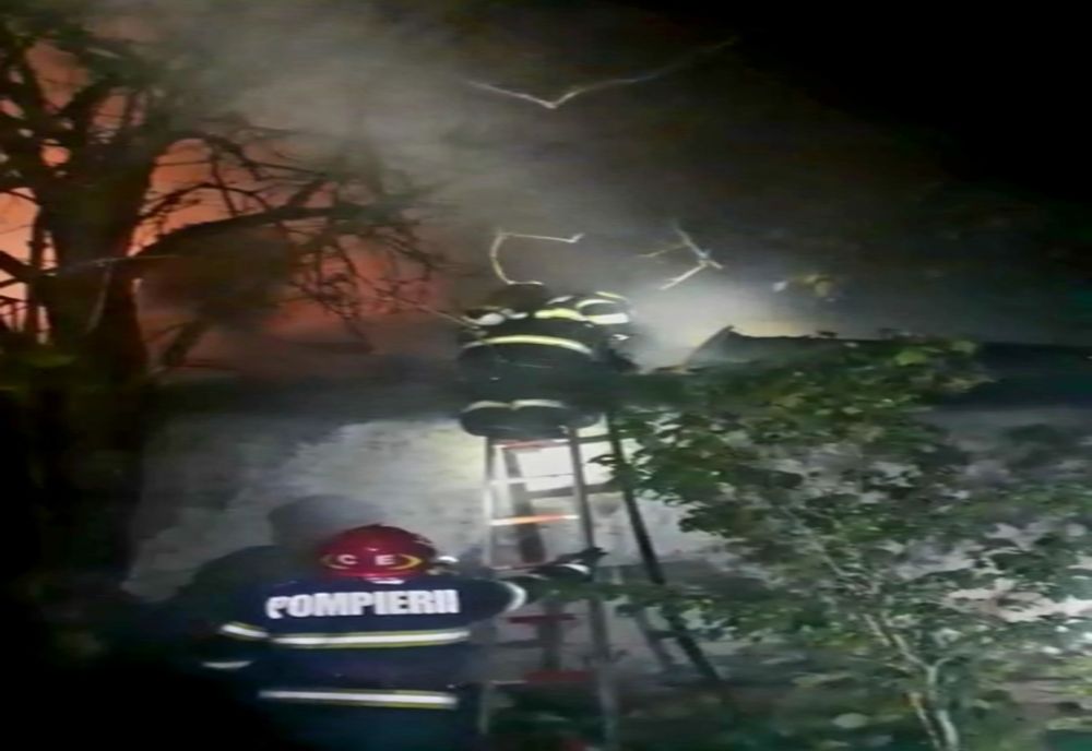 Gospodărie din Stăneşti, distrusă de un incendiu. Flăcările au surprins şi păsările şi câinele familiei