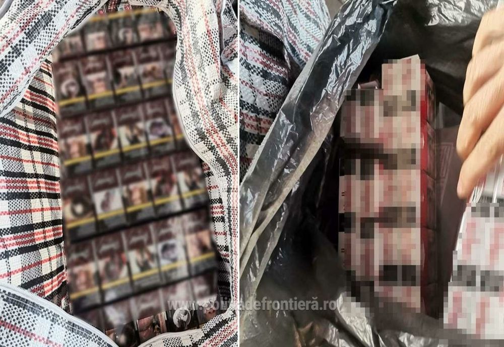 Peste 700 pachete de țigarete descoperite într-un autoturism în P.T.F. Giurgiu 