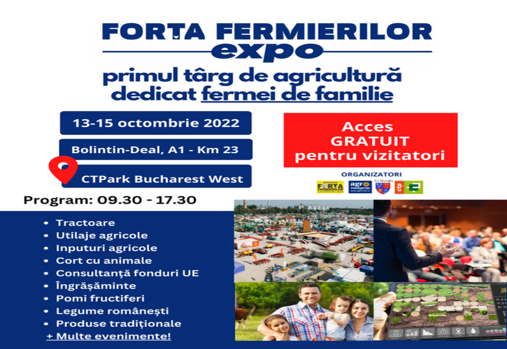Primul târg naţional dedicat fermei de familie, la Bolintin Deal 