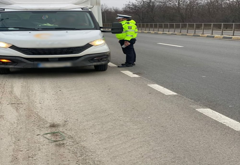 Giurgiu. Bărbat băut şi fără permis, prins la volan de poliţiştii rutieri în timp ce conducea o autoutilitară