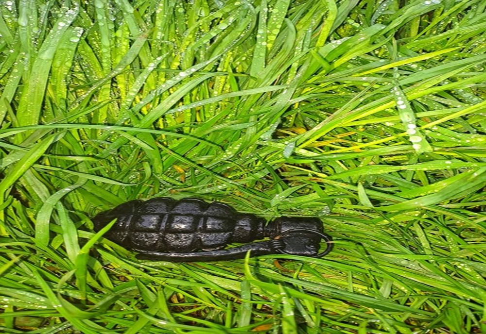 Grenadă defensivă găsită de un şofer de autocamion într-o parcare din judeţul Giurgiu