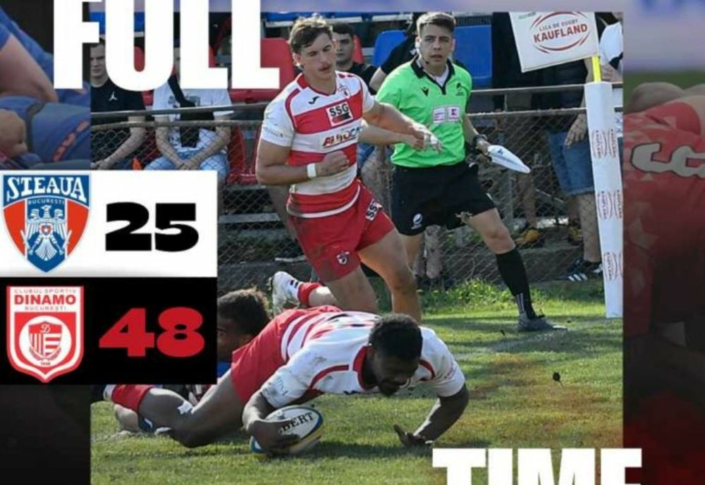RUGBY: DINAMO A CÂȘTIGAT CATEGORIC DERBY-UL CU STEAUA, ÎN CAMPIONAT