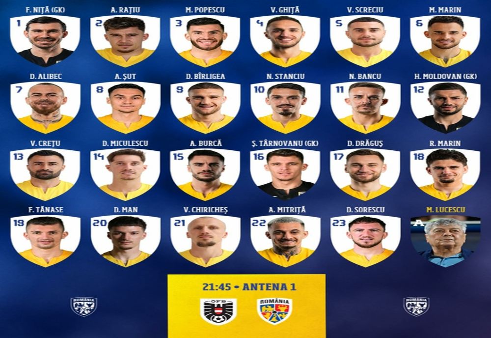 FOTBAL: VALENTIN MIHĂILĂ NU VA EVOLUA CONTRA AUSTRIEI