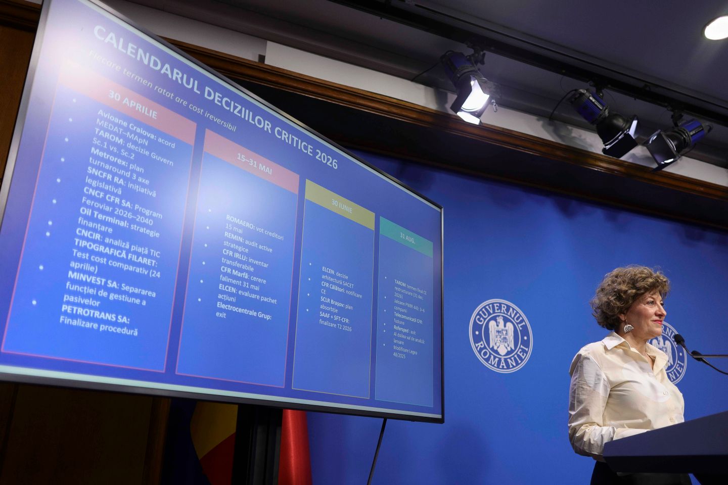 CFR Marfă își va declara falimentul până la 31 mai. Răspunsul vicepremierului Oana Gheorghiu pentru Realitatea PLUS