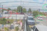 Impact violent în Chitila după ce o basculantă a trecut pe roșu: o mașină a fost spulberată