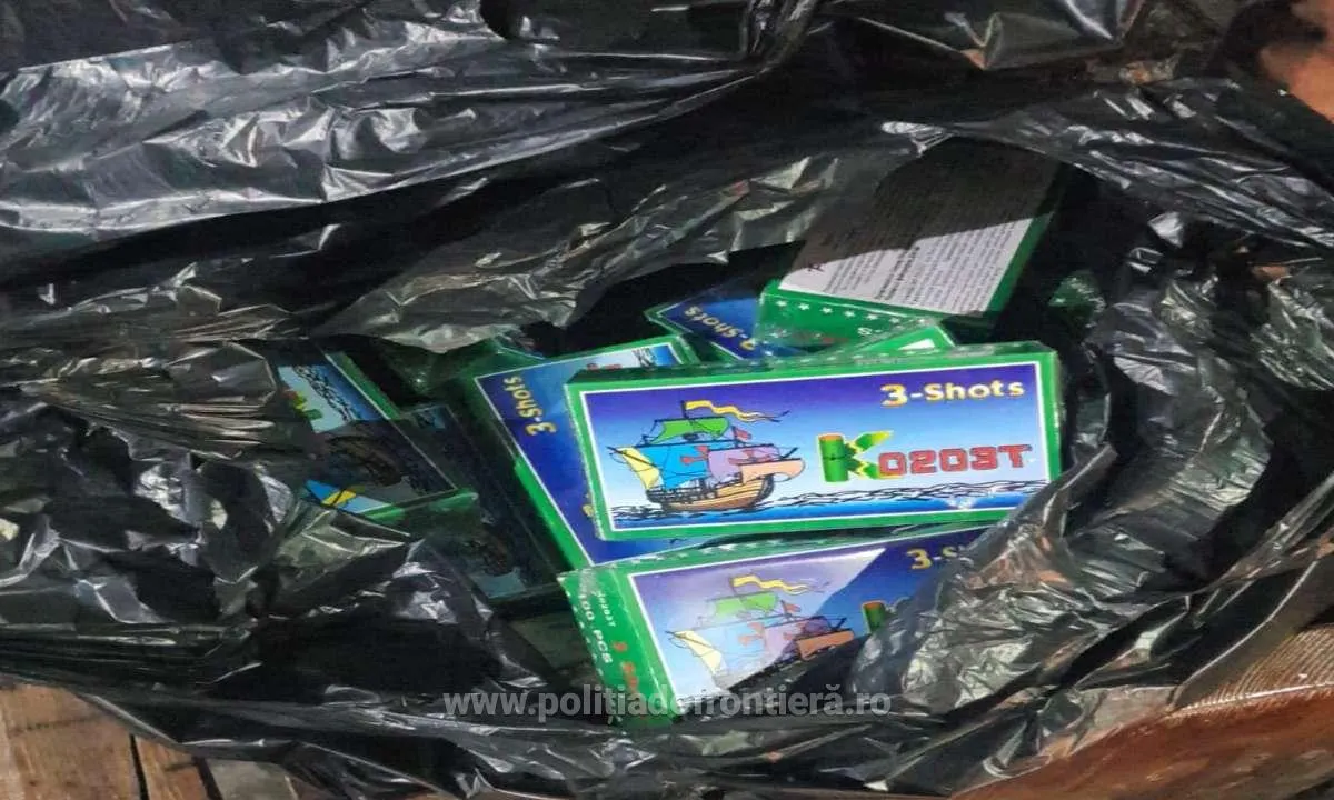 materiale pirotehnice confiscate în PTF