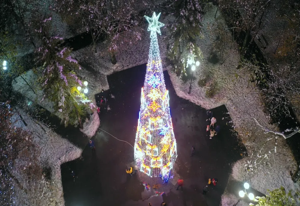 Iluminatul festiv la Giurgiu a fost inaugurat fără fast