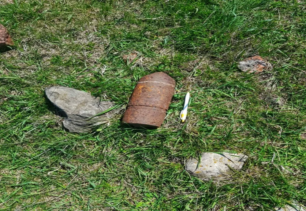 Proiect exploziv de 100 mm, descoperit la Mihai Bravu