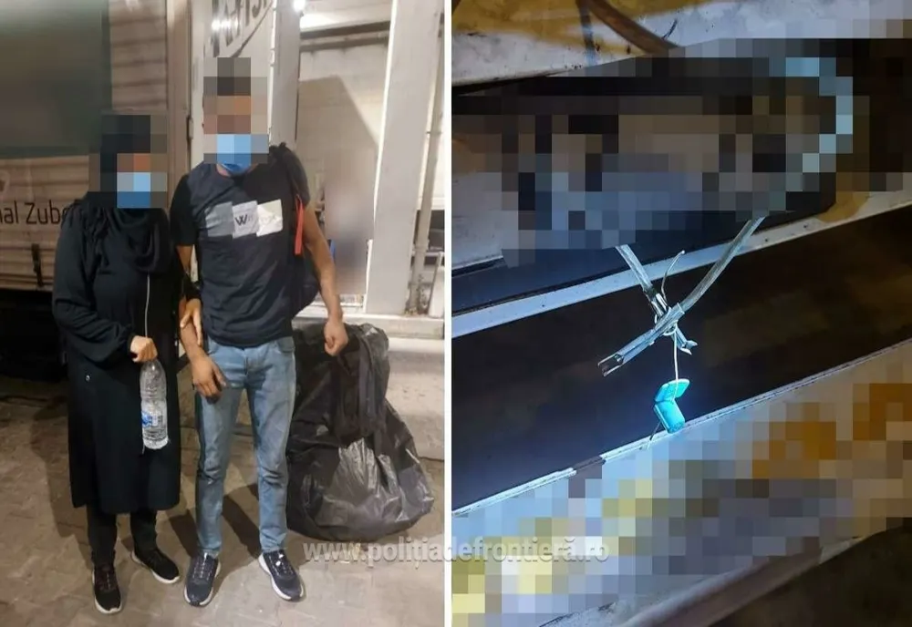 Doi cetăţeni sirieni, depistați în P.T.F. Giurgiu, ascunşi într-un autocamion