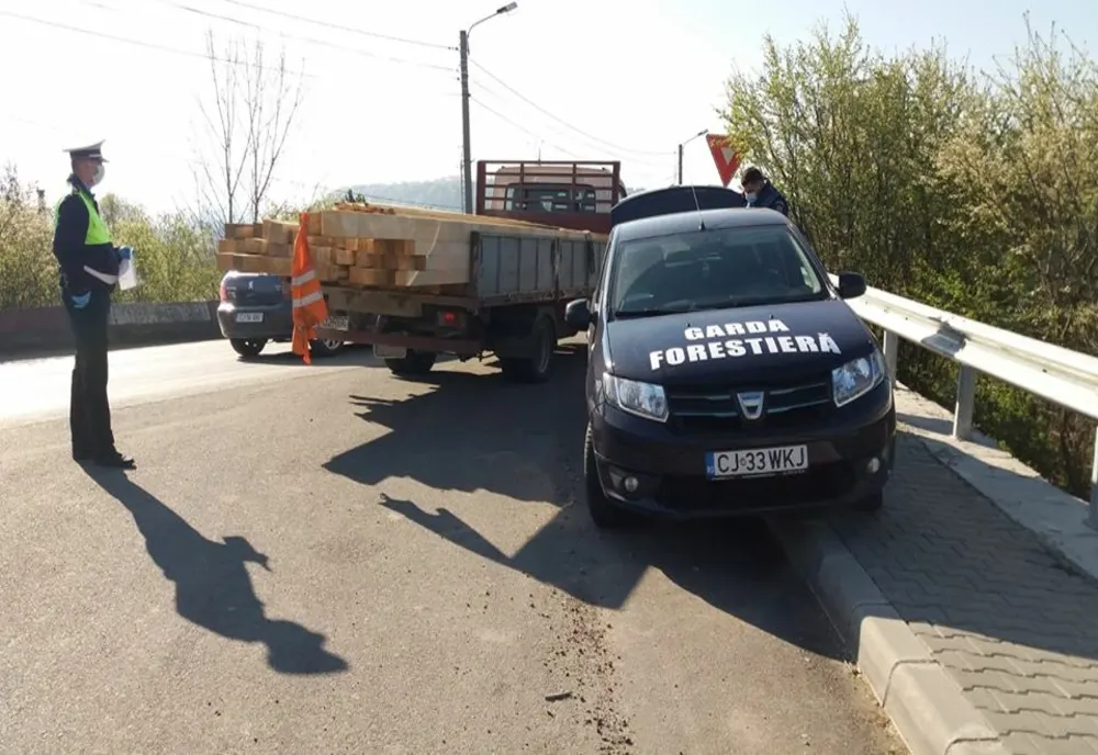 Razie a poliţiştilor giurgiuveni împreună cu Garda Forestieră Bucureşti