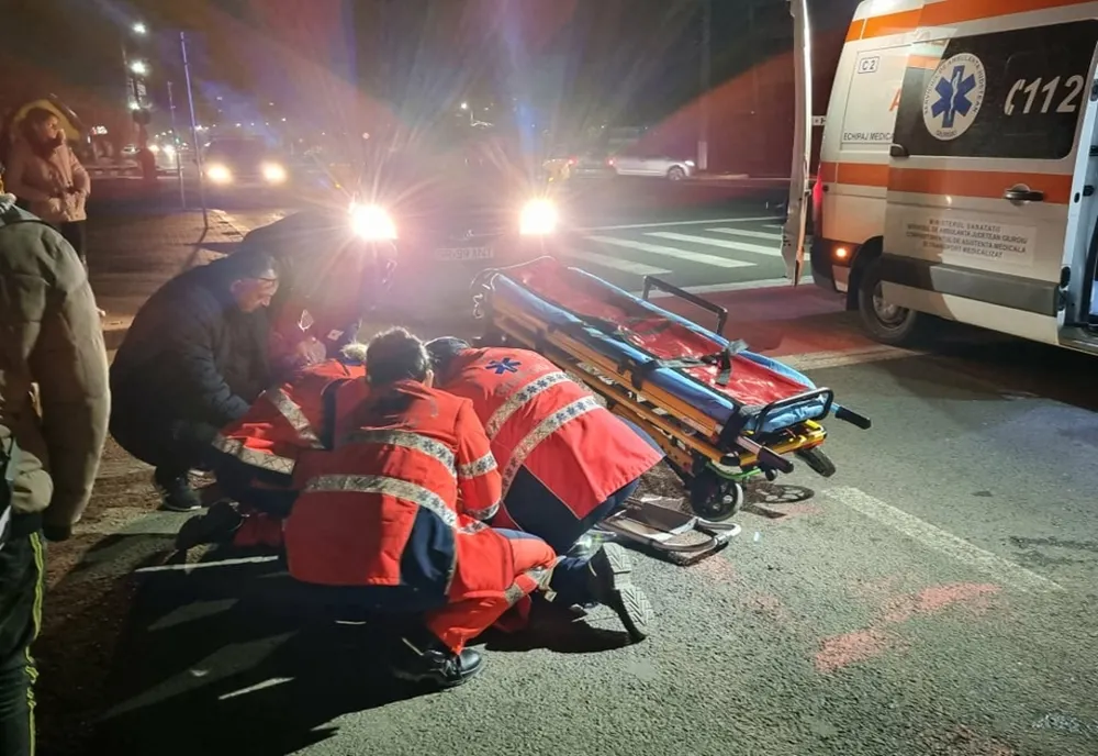Copil lovit de o mașină pe o trecere de pietoni din Giurgiu. Șoferul ar fi fugit de la locul accidentului