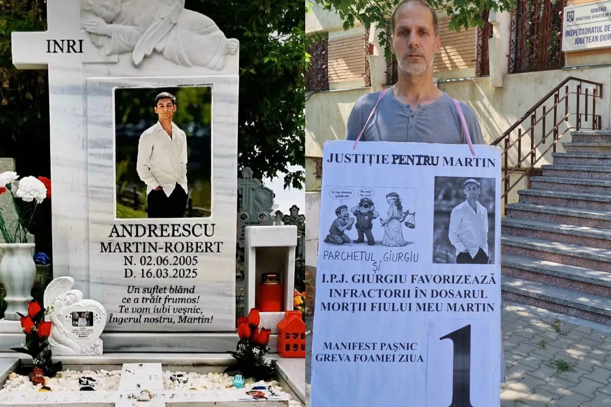 Tatăl care a intrat ăn greva foamei.