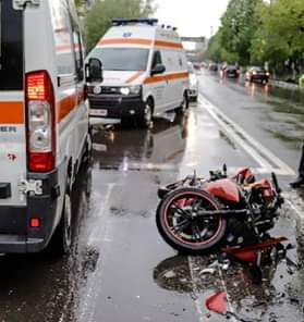 motociclist accidentat pe șoseaua București