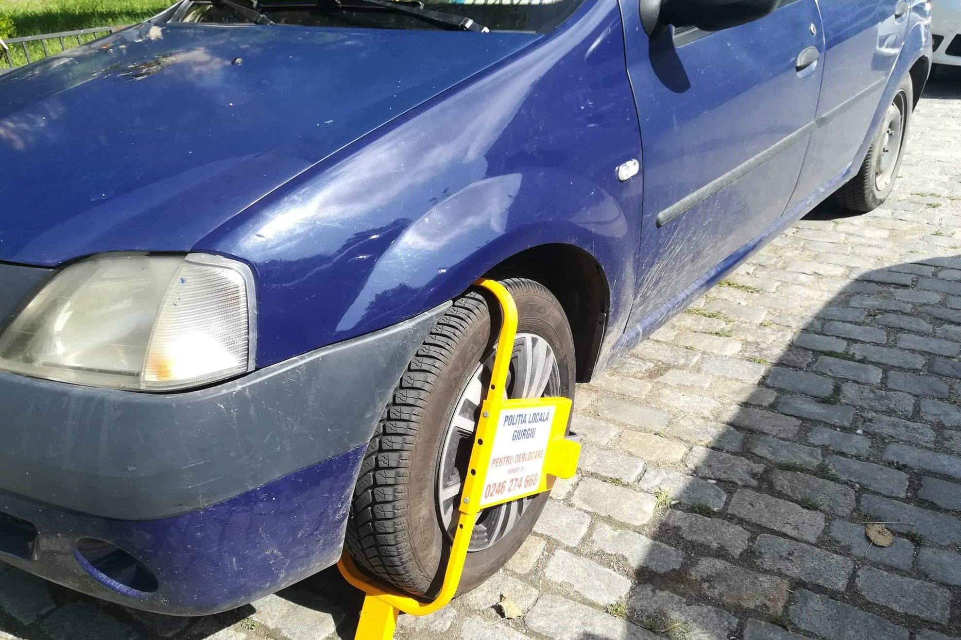 Blocare roți în Giurgiu