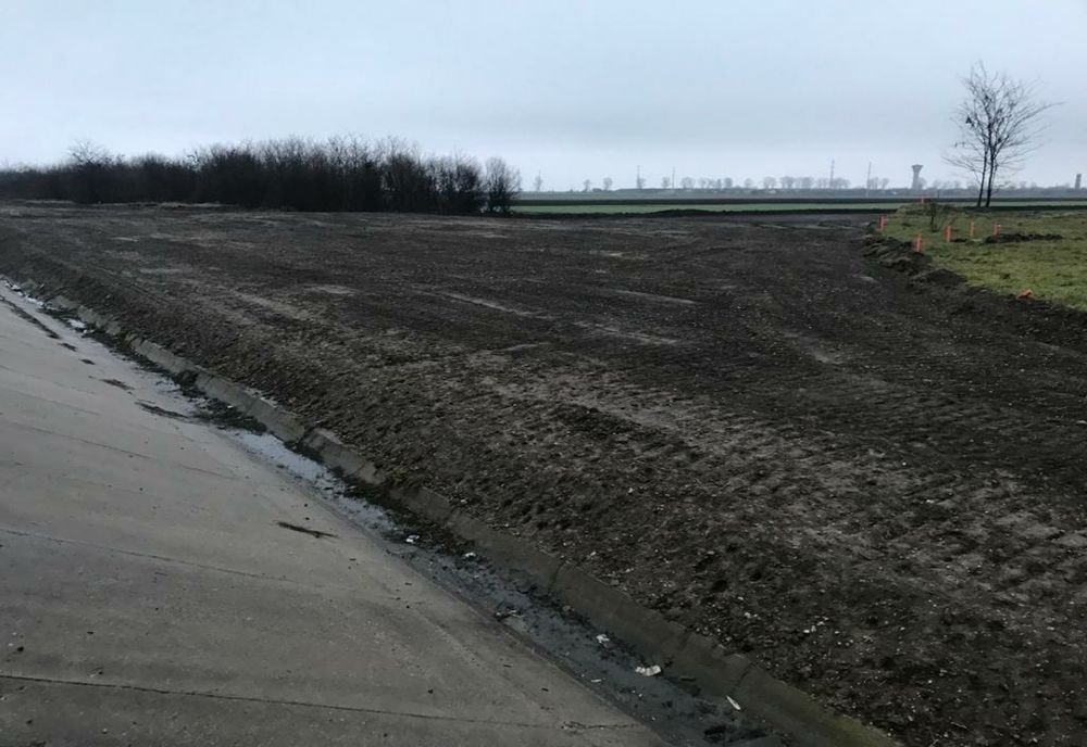 Lucrările la noua centură de legătură între DN 5 și Vama Giurgiu, în faza de pregătire a terenului