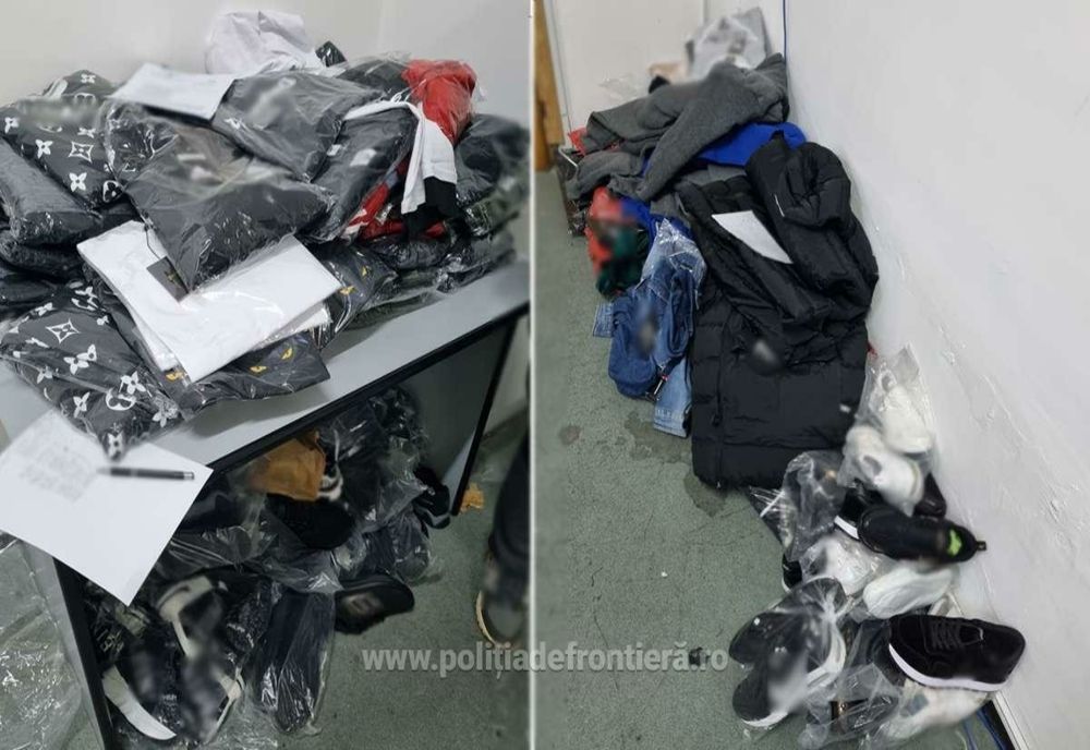 Giurgiu. Sute de bunuri contrafăcute, găsite printre bagajele pasagerilor unor autocare care veneau din Turcia