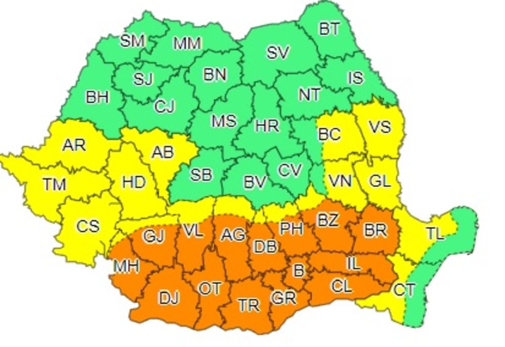 Alertă meteo în Ilfov şi Giurgiu! Cod portocaliu de caniculă și disconfort termic