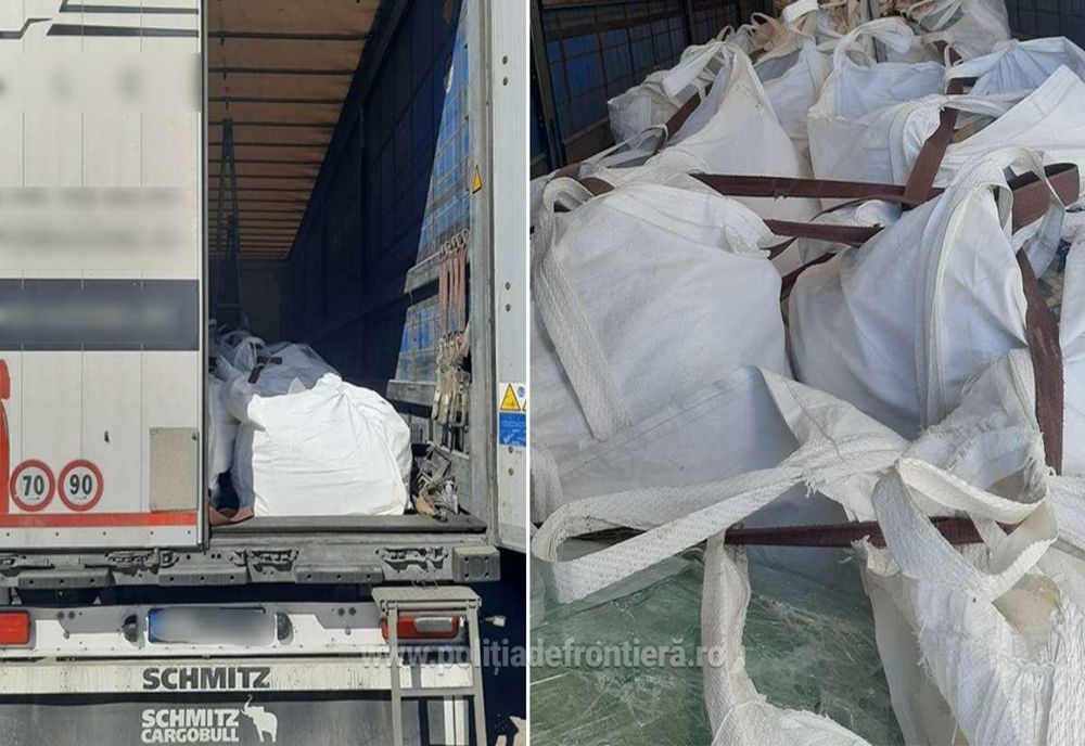 Peste 29 tone deșeuri din plastic și sticlă, oprite la P.T.F. Giurgiu 