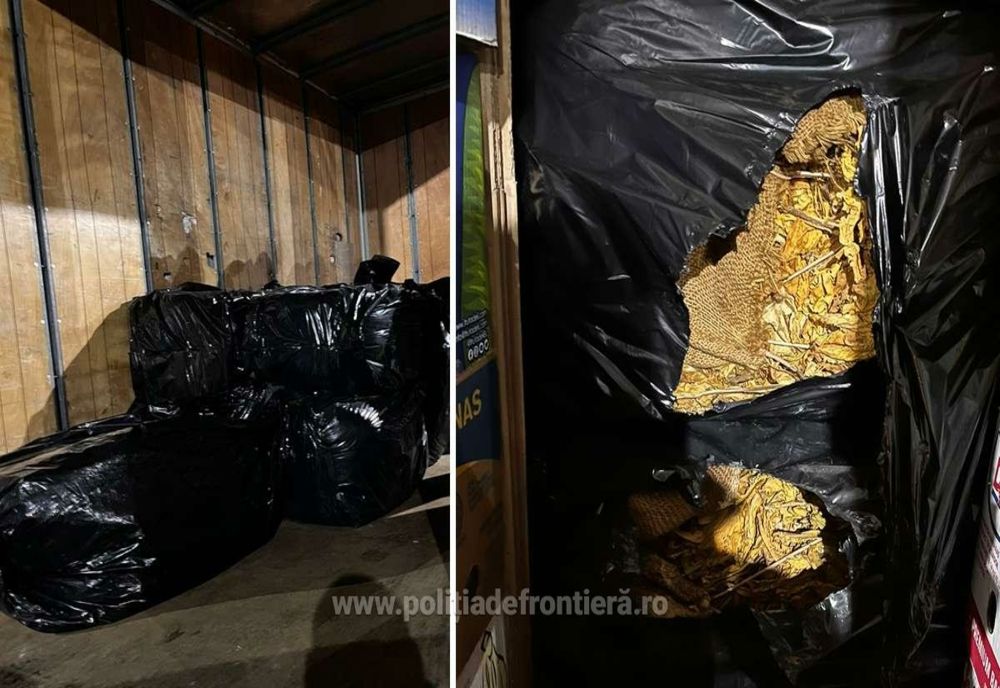 Tutun vrac ascuns în compartimentul marfă al unui microbuz descoperit de polițiștii de frontieră giurgiuveni