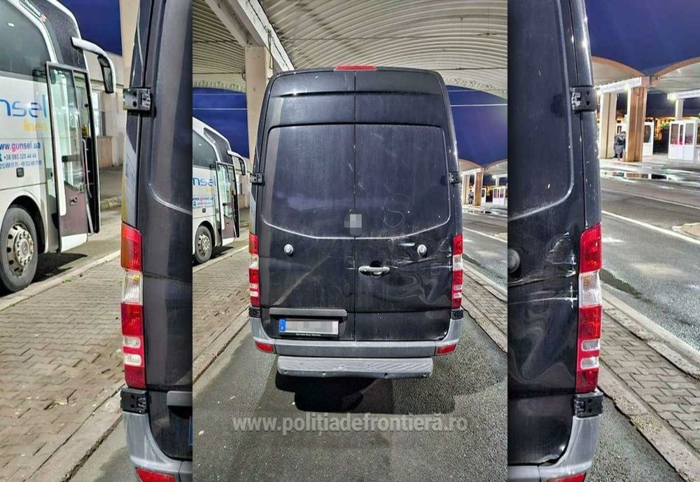 Autoutilitară căutată de autoritățile din Germania, descoperită în P.T.F. Giurgiu 