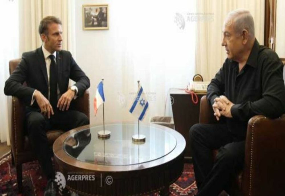 NETANYAHU CONSIDERĂ CĂ MACRON FACE O 'GREȘEALĂ GRAVĂ' PROMOVÂND IDEEA UNUI STAT PALESTINIAN