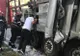 Un autotren încărcat cu vopsea s-a răsturnat și a luat foc, pe DN 5