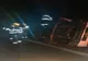 Un TIR încărcat cu stupi s-a răsturnat pe autostrada A1