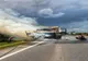 Un camion încărcat cu nisip a luat foc pe DN6