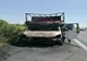 O autoutilitară încărcată obiecte din fier a luat foc pe A1 București-Pitești