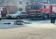 Accident pe Bulevardul Daciei, din Giurgiu. O motocicletă a luat foc în urma impactului cu un autoturism