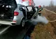 Autoturism în flăcări pe Autostrada A1 Bucureşti-Piteşti. Circulaţie blocată pe sensul de mers către Piteşti
