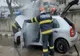 Maşină în flăcări, pe strada Rozelor din municipiul Giurgiu